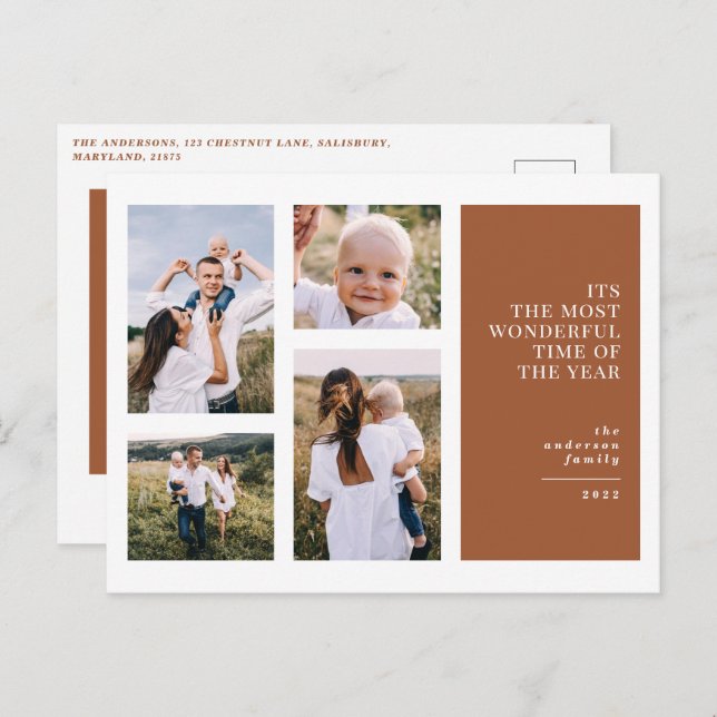 Die schönste Zeit Weihnachten Multi Foto Ankündigu (Vorne/Hinten)