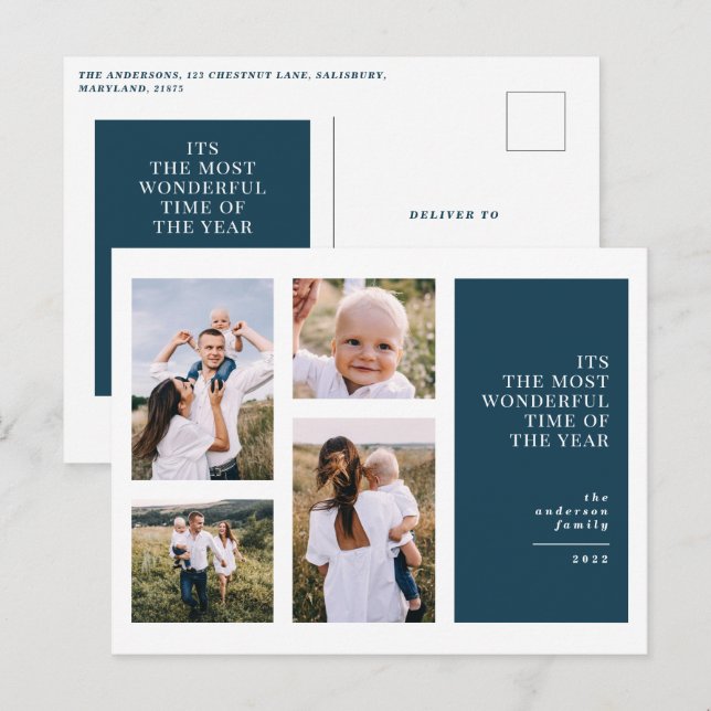 Die schönste Zeit Weihnachten Multi Foto Ankündigu (Vorne/Hinten)