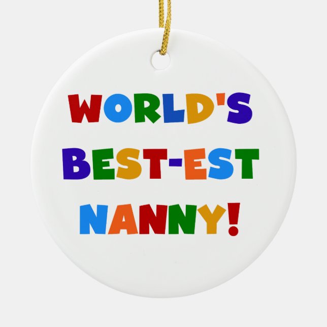 Die schönsten Gaben der Welt in hellen Farben Keramikornament (Vorne)