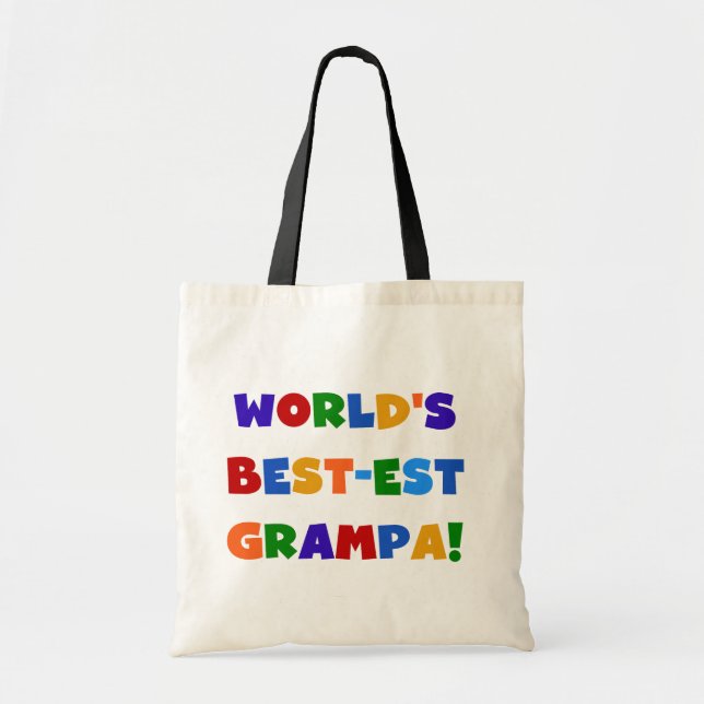 Die schönsten Grampa-Geschenke der Welt in hellen  Tragetasche (Vorne)