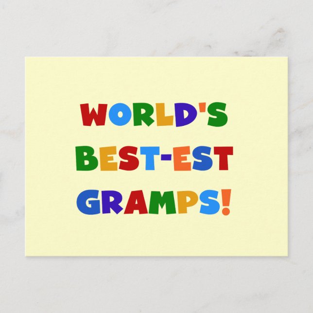 Die schönsten Gramps der Welt in hellen Farben Postkarte (Vorderseite)
