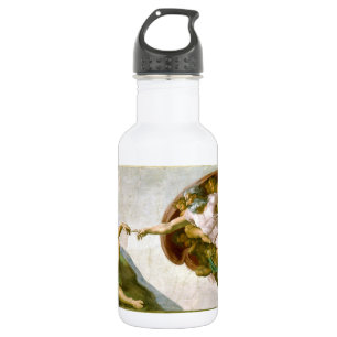 Die Schöpfung Adams durch Michelangelo Edelstahlflasche