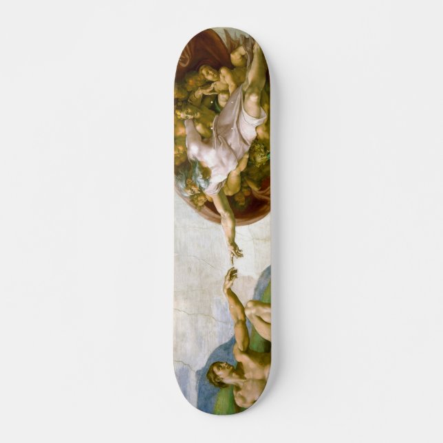 Die Schöpfung Adams durch Michelangelo Skateboard (Vorne)