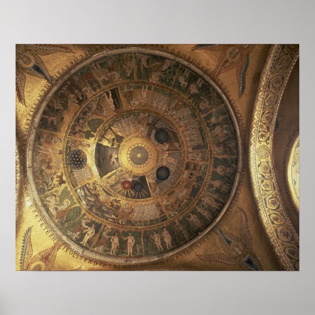 Die Schöpfung der Welt aus der Genesis Cupola Poster (Vorne)