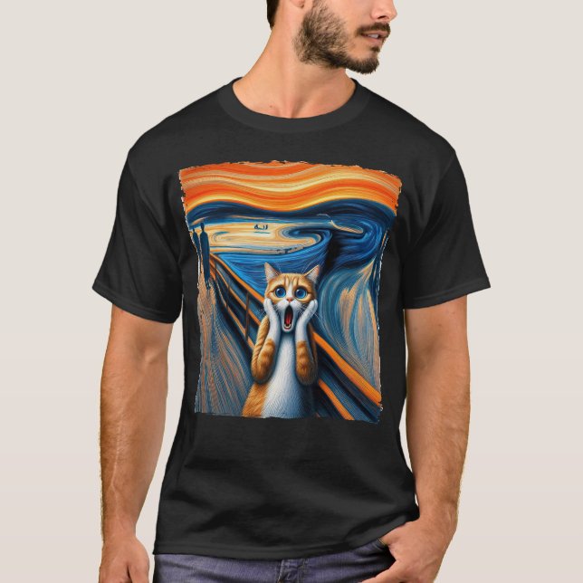 Die Schrei-Katze T-Shirt (Vorderseite)