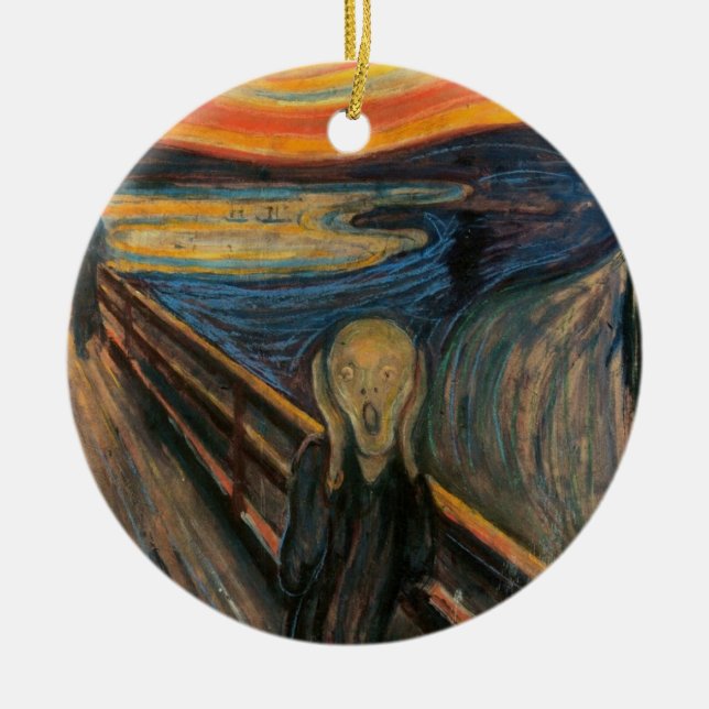 Die Schrei-Verzierung Keramikornament (Vorne)