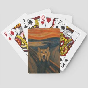 Die schreiende Katze Parodie Klassische Kunst Lust Spielkarten