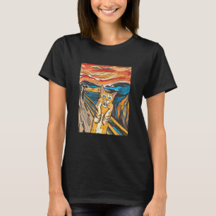 Die schreiende Katze Parody Funny Cat Parody Art P T-Shirt