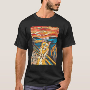 Die schreiende Katze Parody Funny Cat Parody Art P T-Shirt
