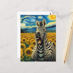 Die schreienden Zebra-Imitate Van Gogh Postkarte