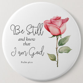 Die Schrift sei still und weiß, dass ich die Blume Button