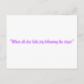 die Schritte Postkarte