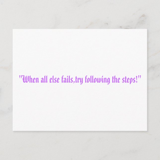 die Schritte Postkarte (Vorderseite)