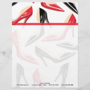 Die Schuh-hohes Heels-Briefkopf-Briefpapier der Briefkopf