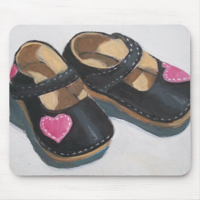 Die SCHUHE des KLEINEN MÄDCHENS MIT HERZEN, Mousepad (Vorne)