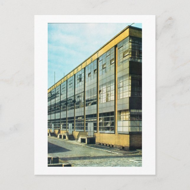 Die Schuhfabrik Fagus, entworfen von Walter Gropiu Postkarte (Vorderseite)