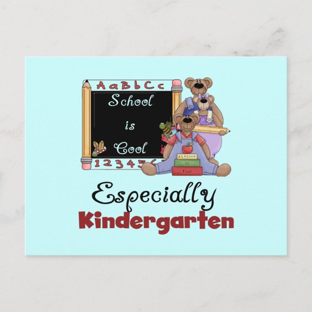Die Schule ist Cool, besonders der Kindergarten Postkarte (Vorderseite)