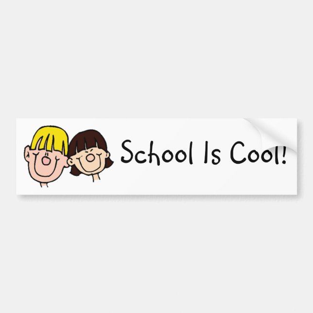 Die Schule ist Cool mit Autoaufklebern und Mädchen Autoaufkleber (Vorne)