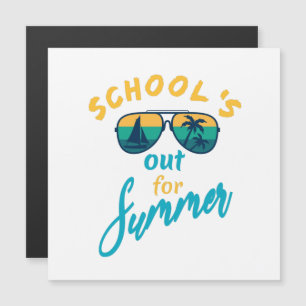 Die Schule ist für den Sommer aus Magnetkarte