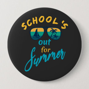Die Schule ist im Sommer draußen Button