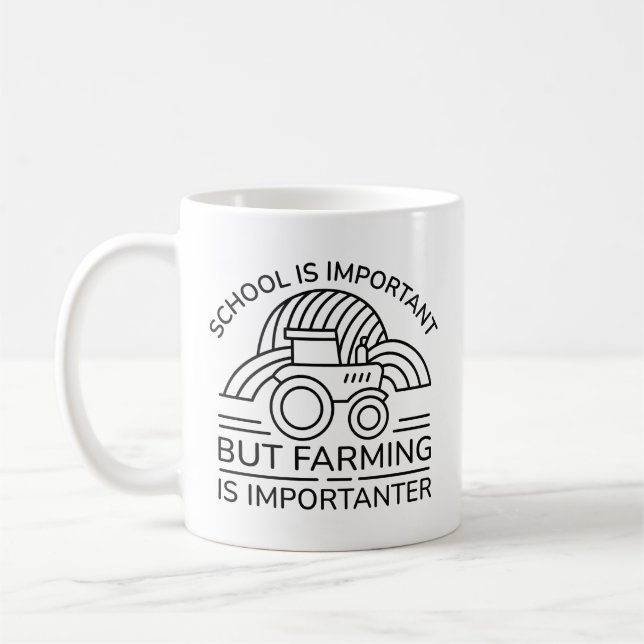 Die Schule ist wichtig, aber die Landwirtschaft is Kaffeetasse (Links)