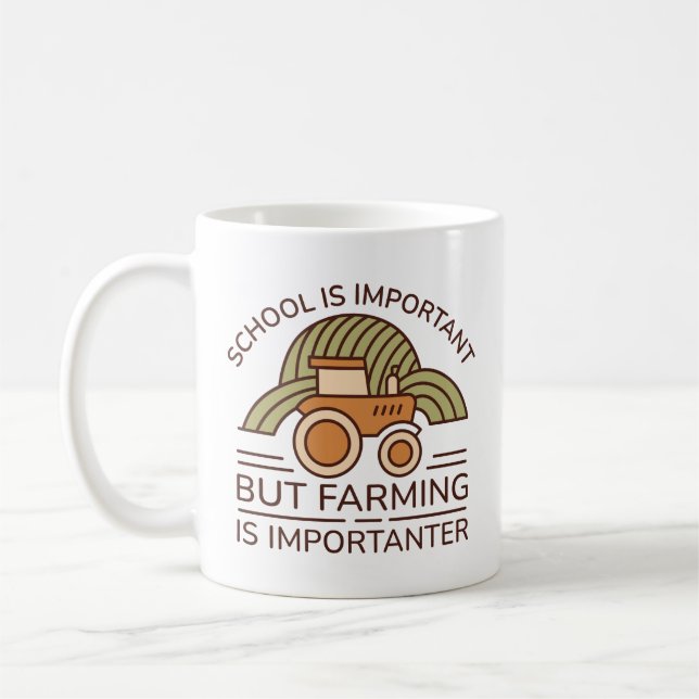 Die Schule ist wichtig, aber die Landwirtschaft is Kaffeetasse (Links)