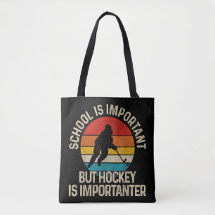 Die Schule ist wichtig, aber Hockey ist wichtig fü Tasche