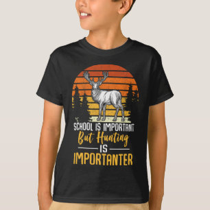 Die Schule und die Jagdgrafik für Mädchen und Jung T-Shirt
