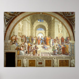 Die Schule von Athen Fresco von Raffaello Sanzio Poster