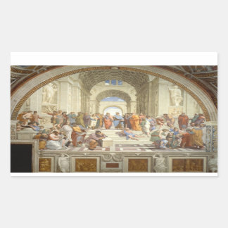 Die Schule von Athen in Raphael Rechteckiger Aufkleber