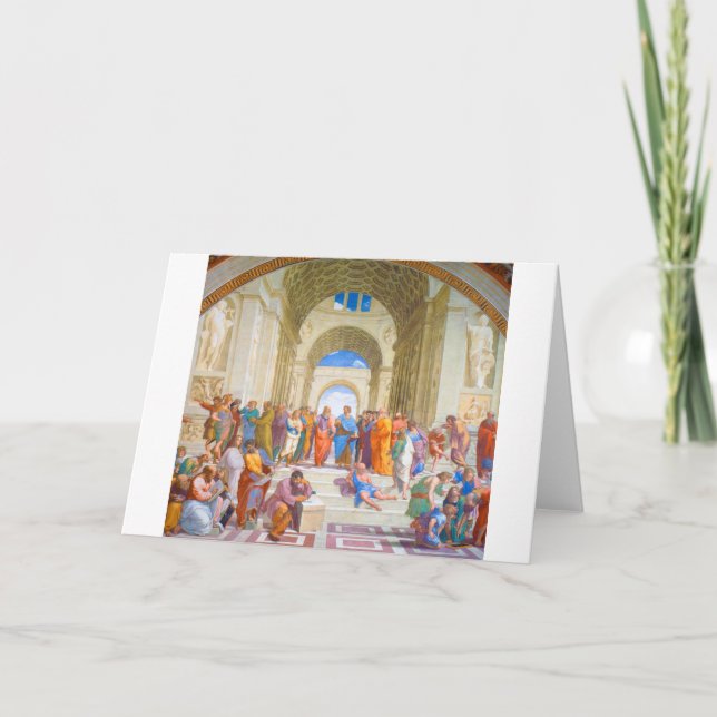 Die Schule von Athen, Raphael Karte (Vorderseite)