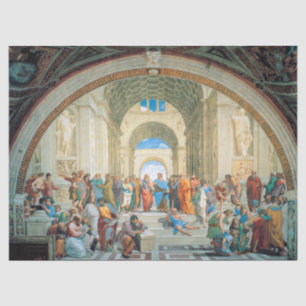 Die Schule von Athen von Raphael Seidenpapier