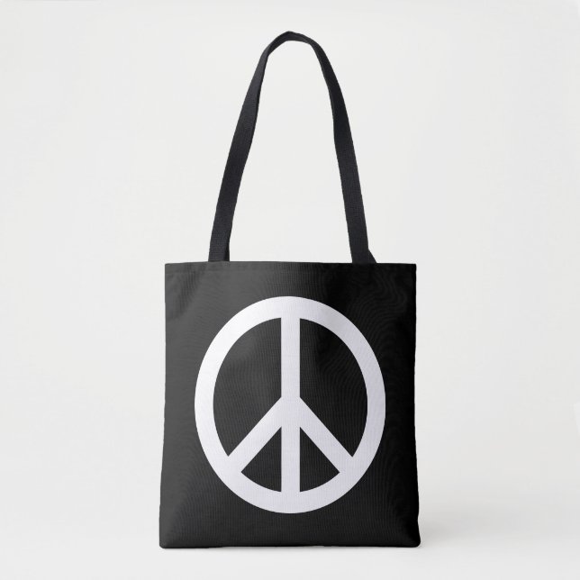 Die Schultertasche mit dem Friedenssymbol in den F Tasche (Vorderseite)