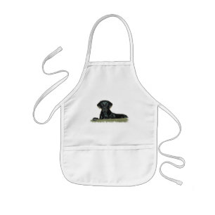 Die Schürze der schwarze Labrador-Kinder