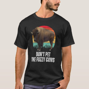 Die schwammige Kuh Retro Bison Buffalo Nati nicht  T-Shirt