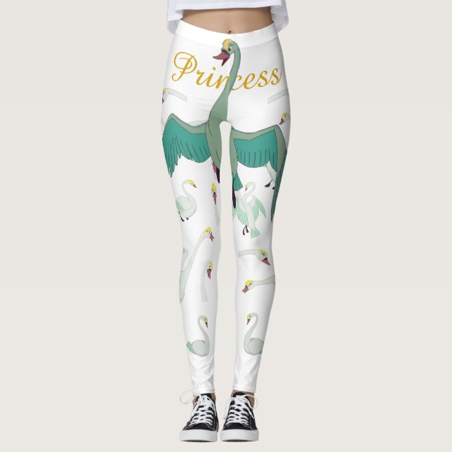 Die Schwan-Prinzessin Leggings (Vorderseite)