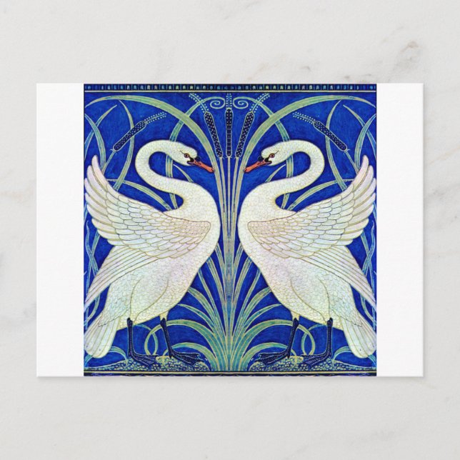 Die Schwäne von Walter Crane Postkarte (Vorderseite)