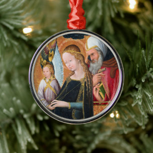 Die schwangere Madonna mit dem heiligen Josef Ornament Aus Metall