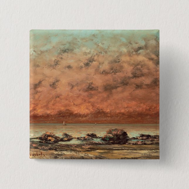 Die Schwarz-Felsen bei Trouville, 1865 - 66 Button (Vorderseite)
