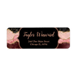 Die schwarz-rosa Sequins Agate