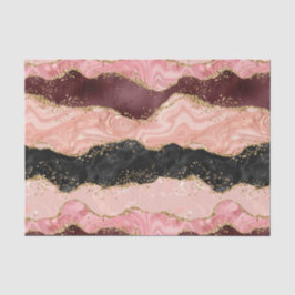 Die schwarz-rosa Sequins Agate Seidenpapier