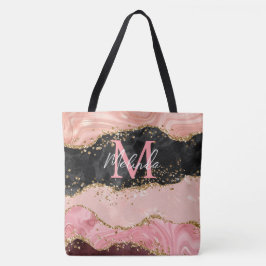 Die schwarz-rosa Sequins Agate Tasche