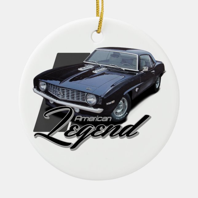 Die schwarze amerikanische Legende Keramik Ornament (Vorne)
