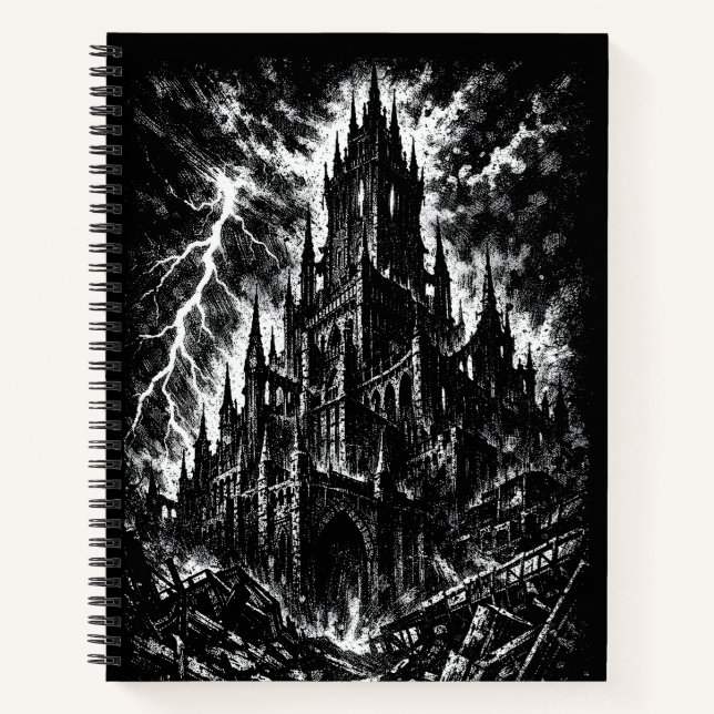 Die Schwarze Festung von BurnsInHell Notizbuch (Vorderseite)