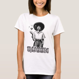 Die schwarze Frauenkönigin, das Schwarze Leben ist T-Shirt