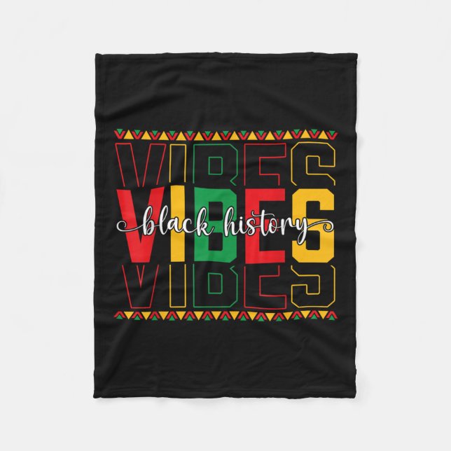 Die schwarze Geschichte besiegt die afrikanische F Fleecedecke (Vorderseite)