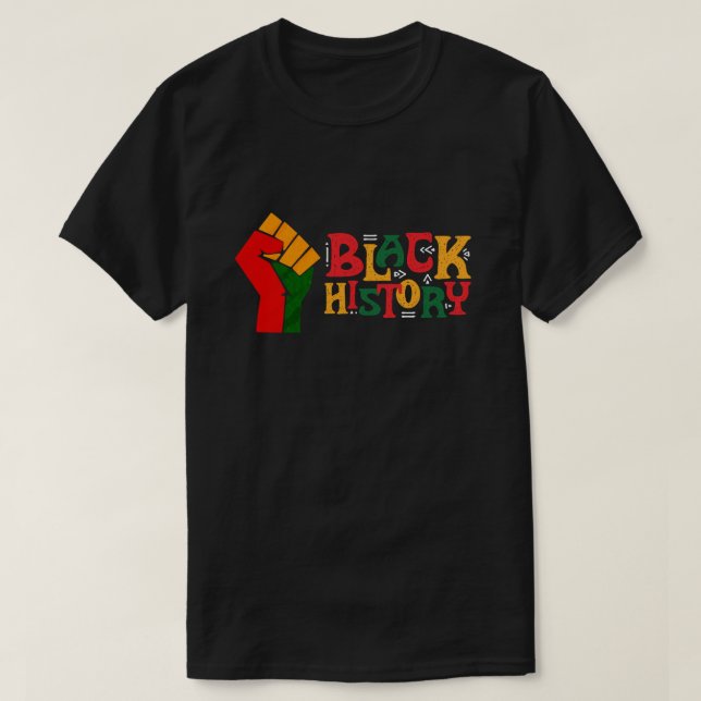 Die schwarze Geschichte hat die erste Ermächtigung T-Shirt (Design vorne)