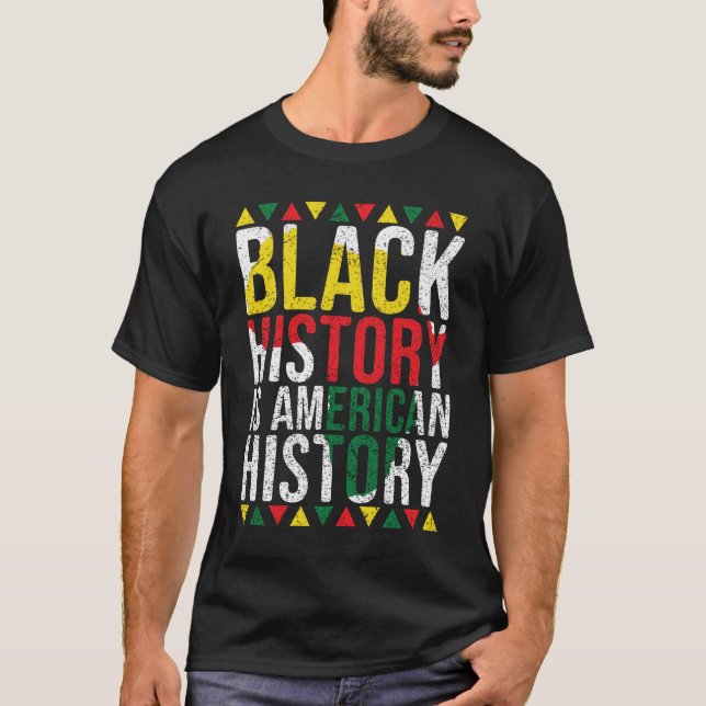 Die schwarze Geschichte ist das patriotische Afrik T-Shirt (Vorderseite)