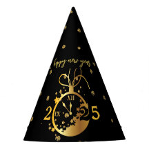 Die Schwarze goldene Uhr jedes Jahres ist glücklic