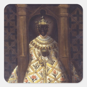 Die schwarze Jungfrau in der Chadaraita Quadratischer Aufkleber